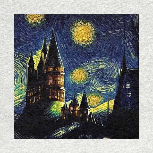 Starry Night Wizarding School Van Gogh by Grassroots Green